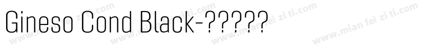 Gineso Cond Black字体转换